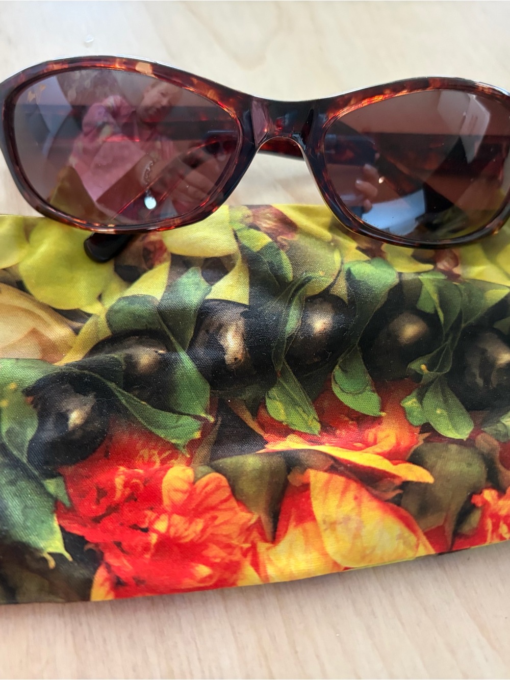 Maui Jim Tortoiseshell Brown Oval Women's Sunglasses